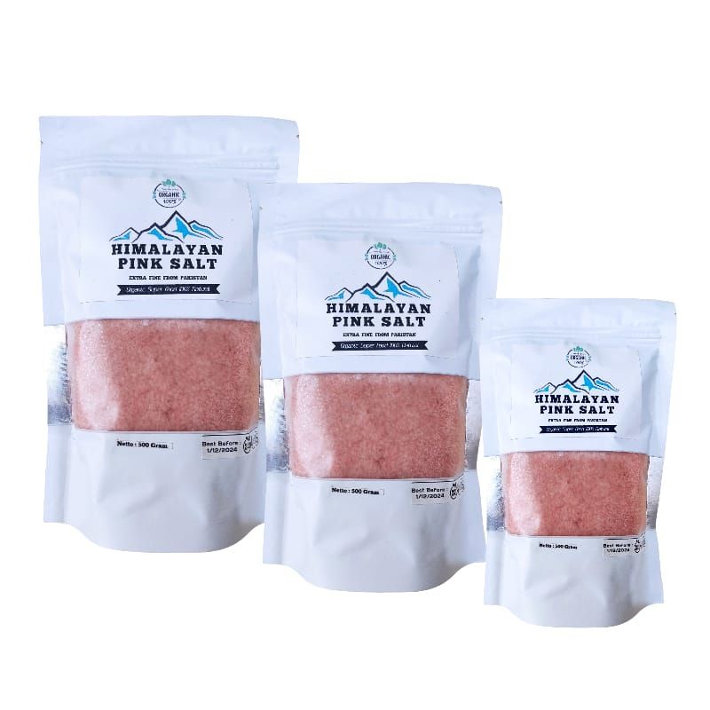 Garam Himalaya Pink Salt Organic//Original Premium Asli 1.5kg NON GMO