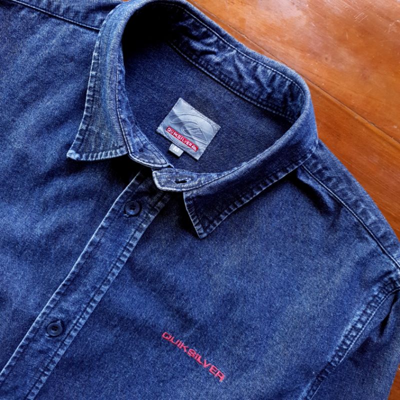 QUIKSILVER Original Kemeja Denim Jeans Preloved PL