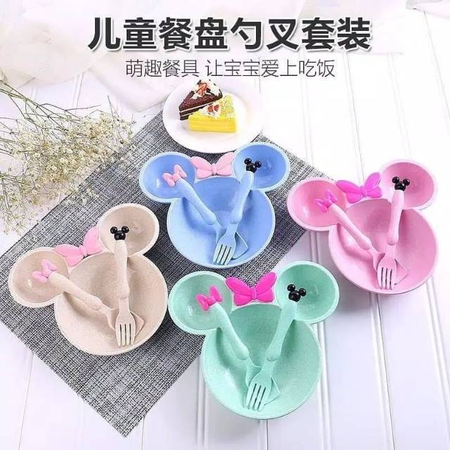 Piring Set Makan Baby karakter Mickey