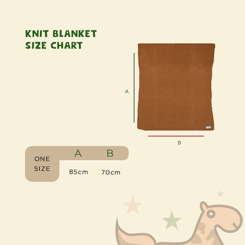 KNIT BLANKET PUER'S BASIC BLANKET (SELIMUT BAYI BAHAN RAJUT)