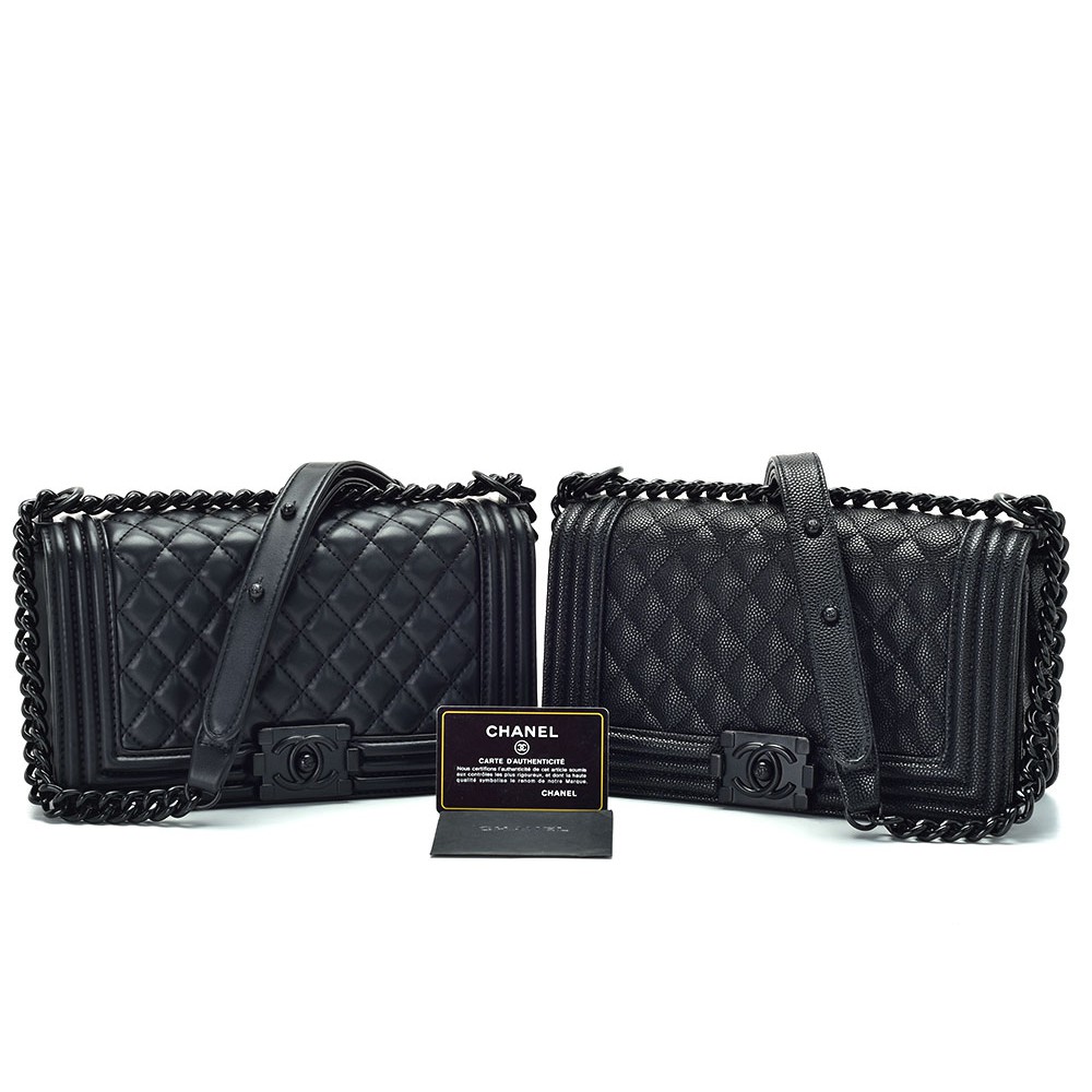 SUPPLIER TAS BRANDED Tas Chanel Boy So Black Medium Quilted Hitam Semprem AH8811
