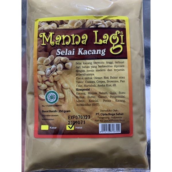 

selai kacang manna lagi 250gr halus
