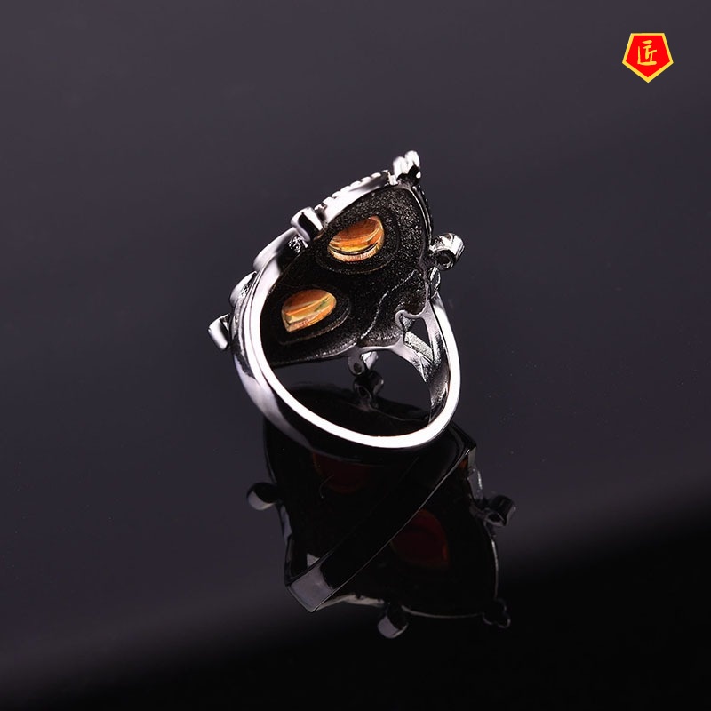 [Ready Stock]S925 Silver Vintage Moonstone Ring