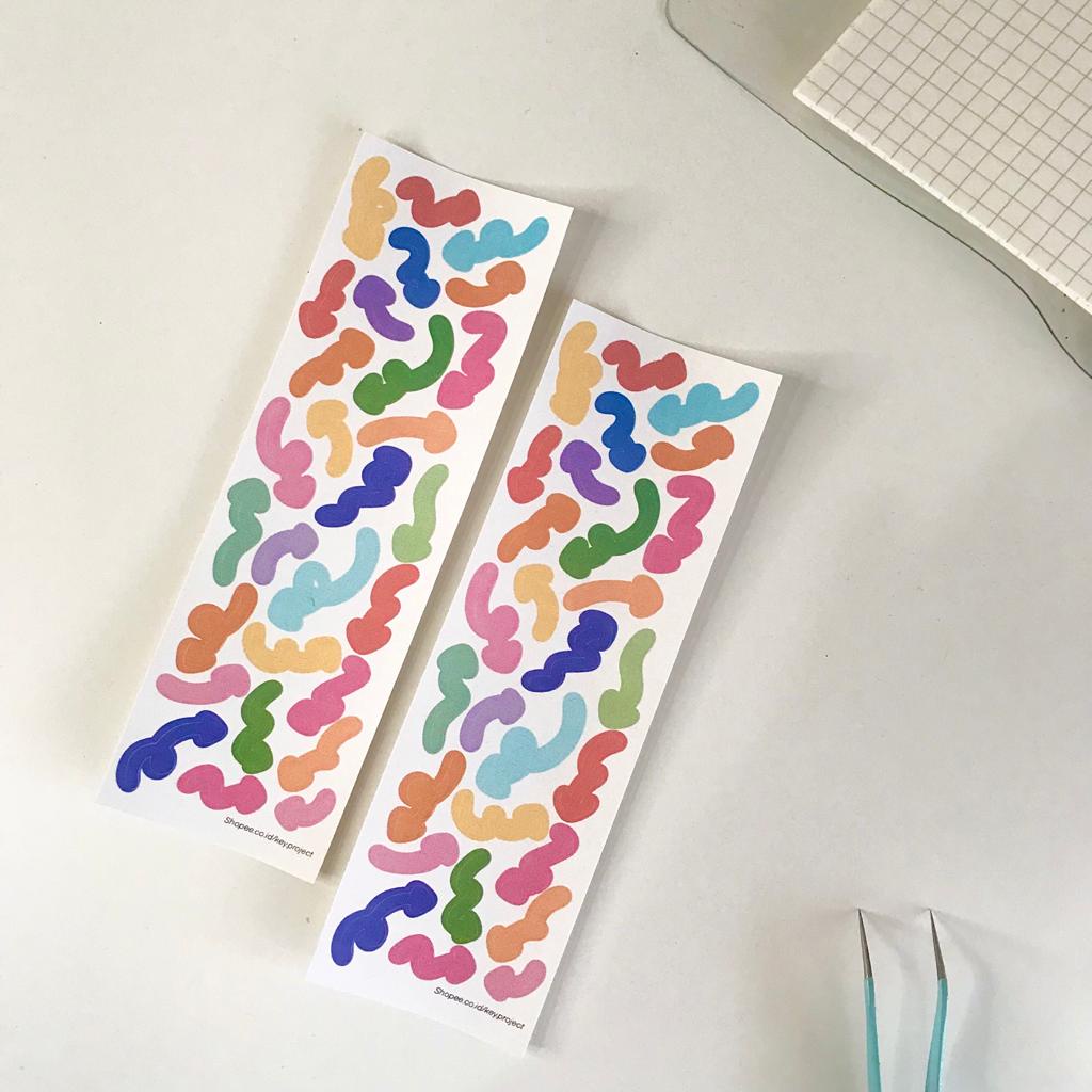 

Confetti sticker/ stiker dekorasi jurnal dan photocard/ arrow sticker