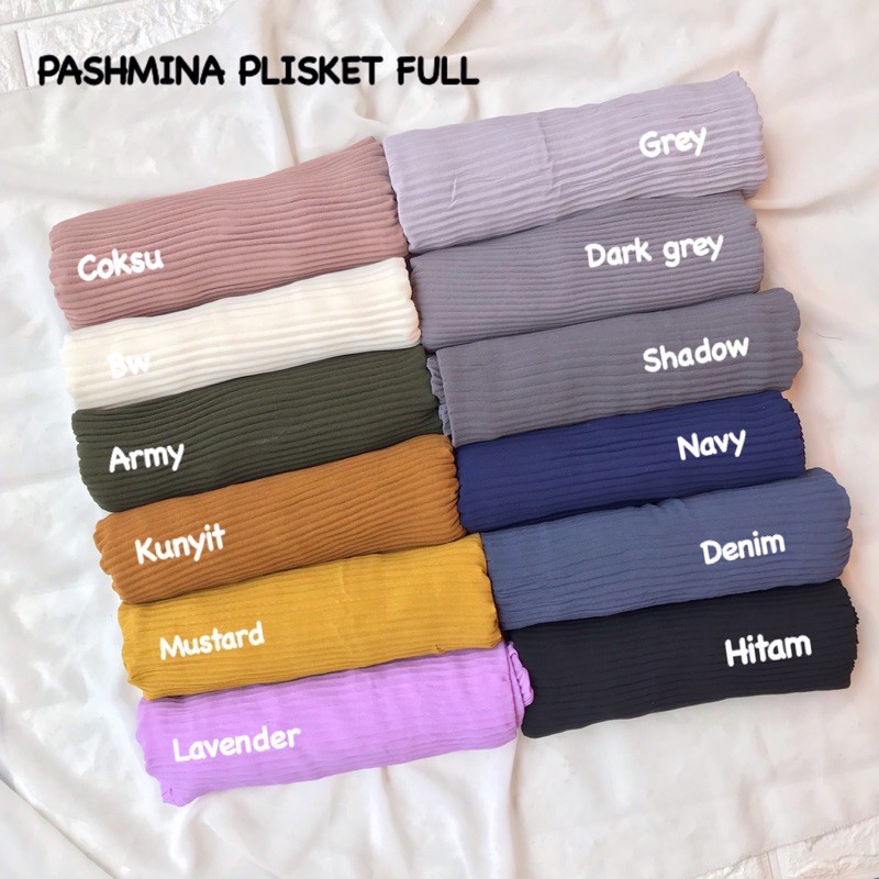 PASHMINA PLISKET FULL PREMIUM CERUTY BABYDOLL TERMURAH