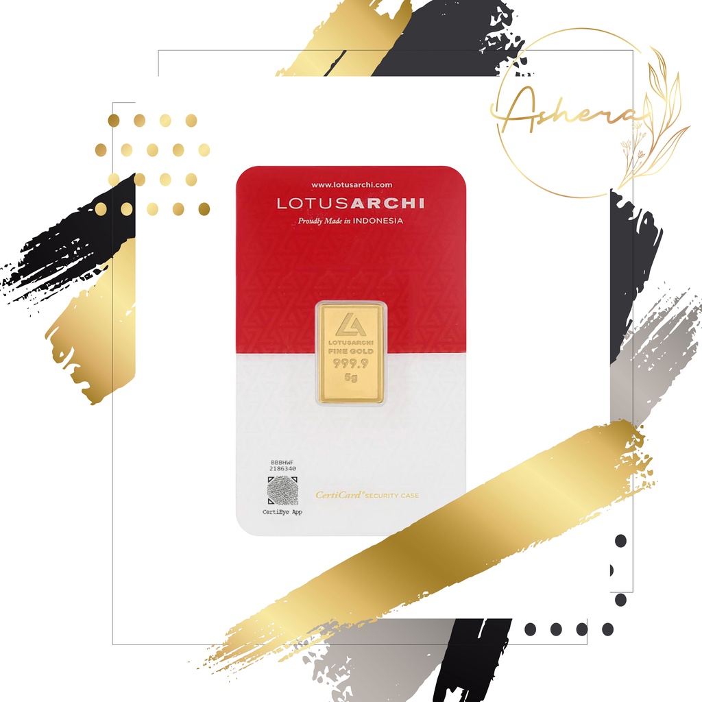 Lotus Archi Merah Putih 1 & 5 Gram Certieye LM LA Emas Logam Mulia-5 gram