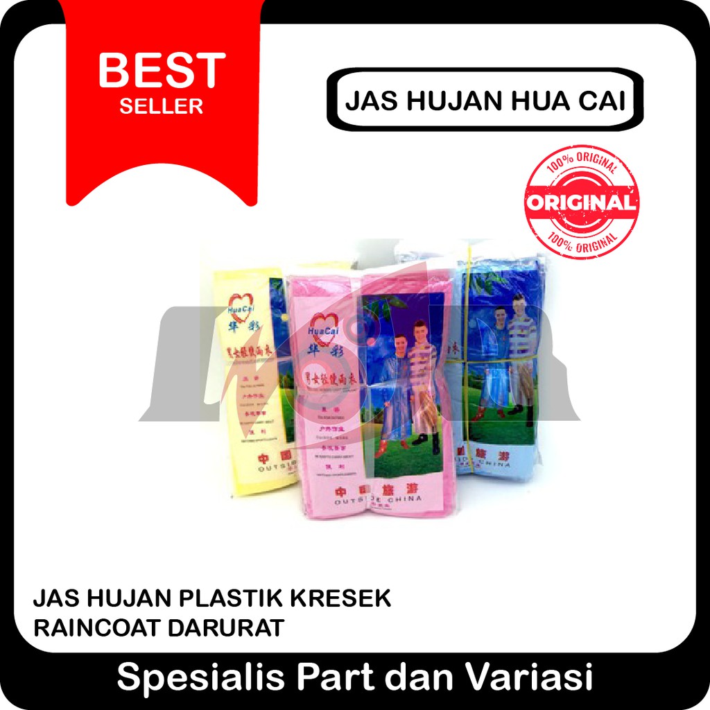 Jas Hujan Kresek Plastik Tipis Murah Raincoat Darurat 1x pakai