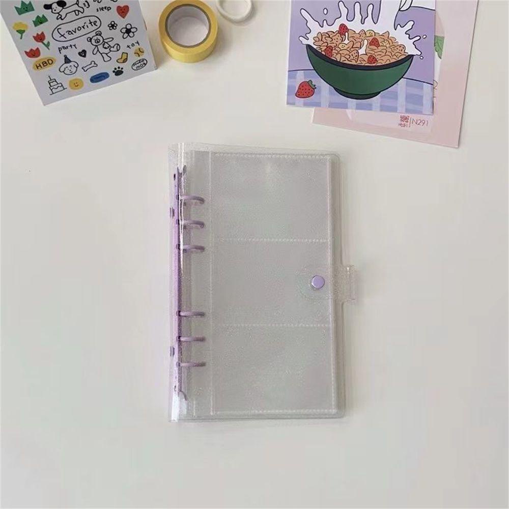 Lanfy Bingkai Foto Warna Jelly 150kantong Transparan Longgar Daun Binder Binder Albums Card Holder Photo Album