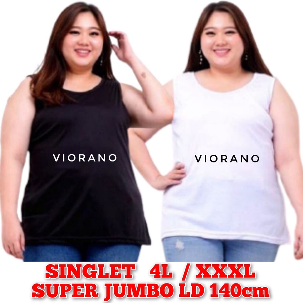 Singlet Wanita Super Jumbo Ld 140cm Tanktop Tali Lebar Bahan Adem Jumbo Size XXXL / Dalaman Kaos Cewek Super Gede Jumbo 4L Bahan Stretch