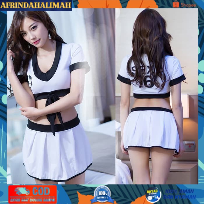 {TERBARU} Lingerie Kostum Seksi Cosplay SMA High School Baju Tidur set A210