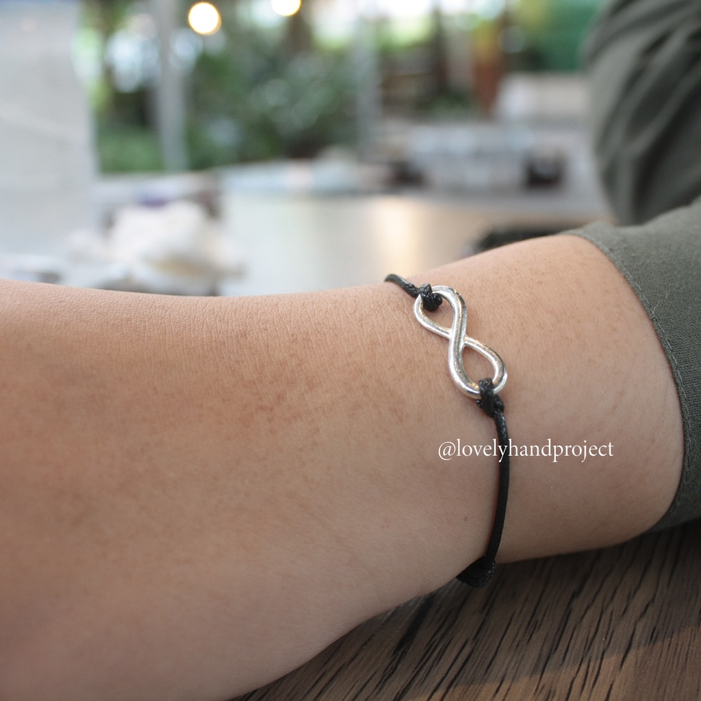 Gelang Tali infinity Korea Waterproof &amp; Satin Anti Karat Couple Persahabatan For Gift