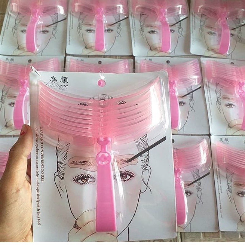 Cetakan Alis Mata Gagang 8 in 1 Eyebrow Template 8 Model Import