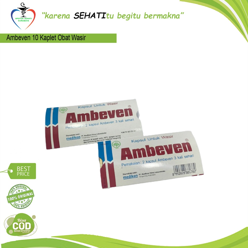 Ambeven 1 Blister Isi 10 Kapsul - Obat Wasir - Ambeien