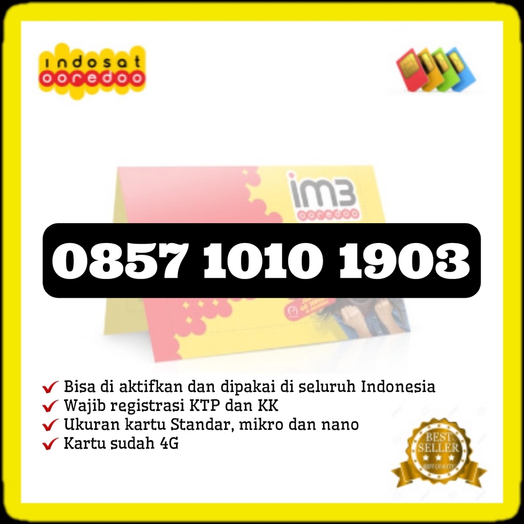 Kartu Kertu Perdana Nomor Nomer Cantik Indosat Im3 M3 Ooredoo Oredo Spesial Tahun Bersejarah 1903