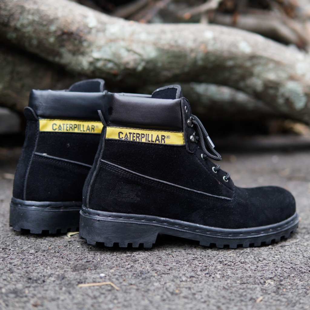 COD!! Sepatu Caterpillar Sby Boots Safety Suede Ujung Besi Kerja Lapangan Proyek Bots Pria Terlaris