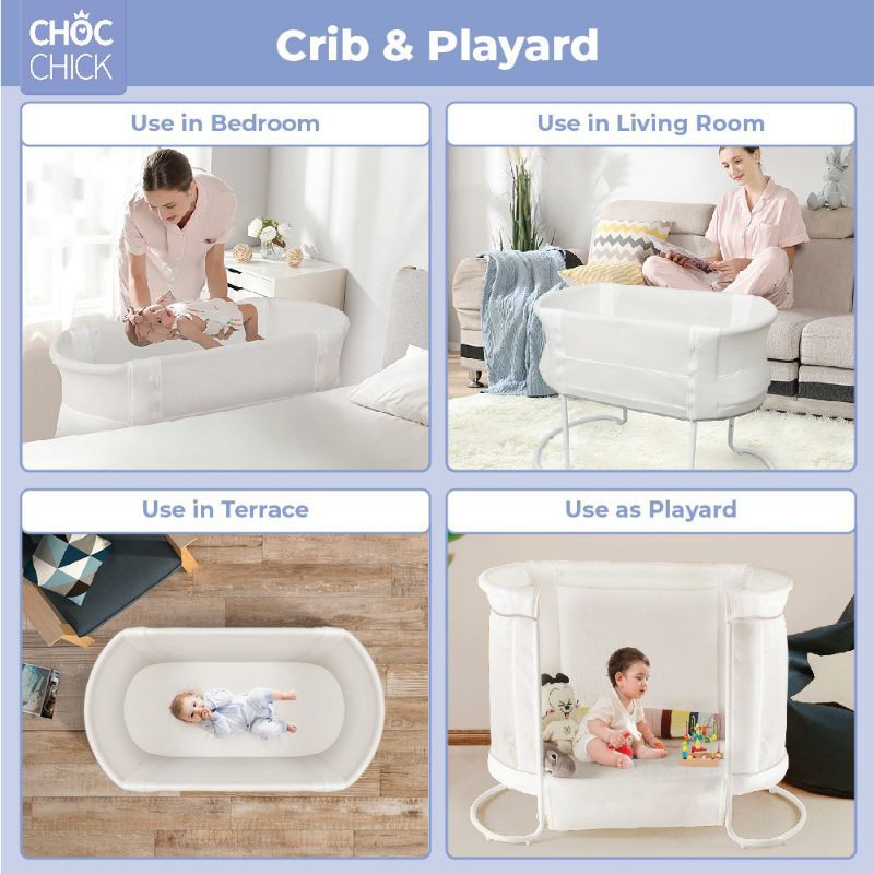 Choc Chick Co-Sleep Crib Washable Playard Baby Box Ranjang Anak Bayi