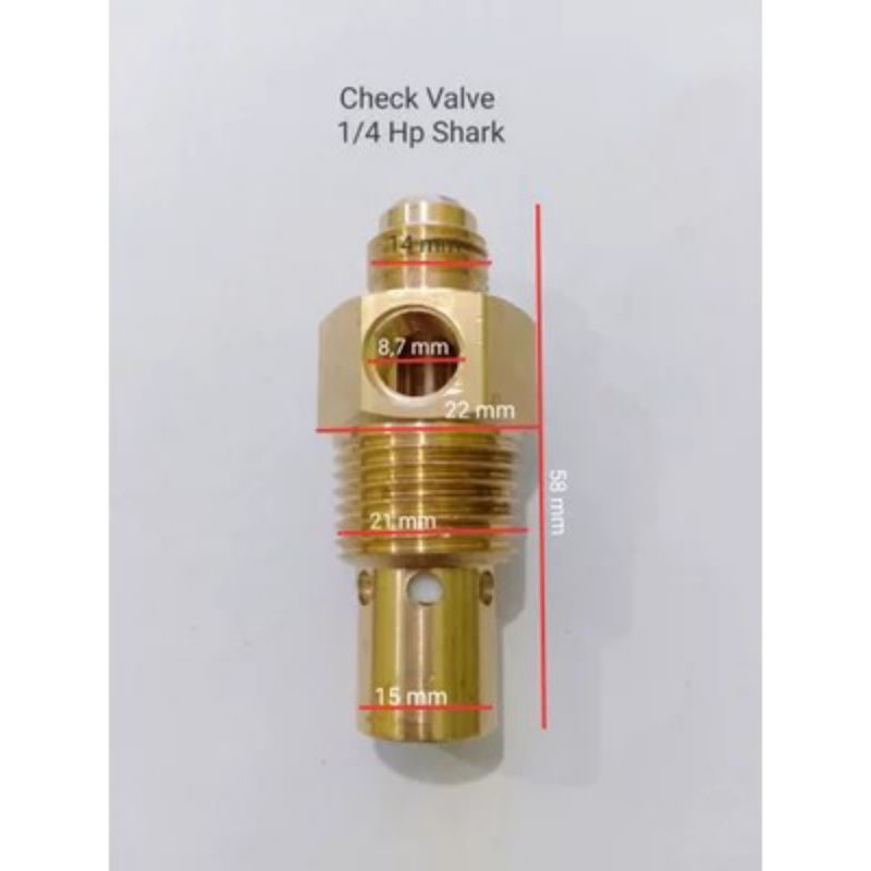 chek Valve kompresor 1/4 PK shark
