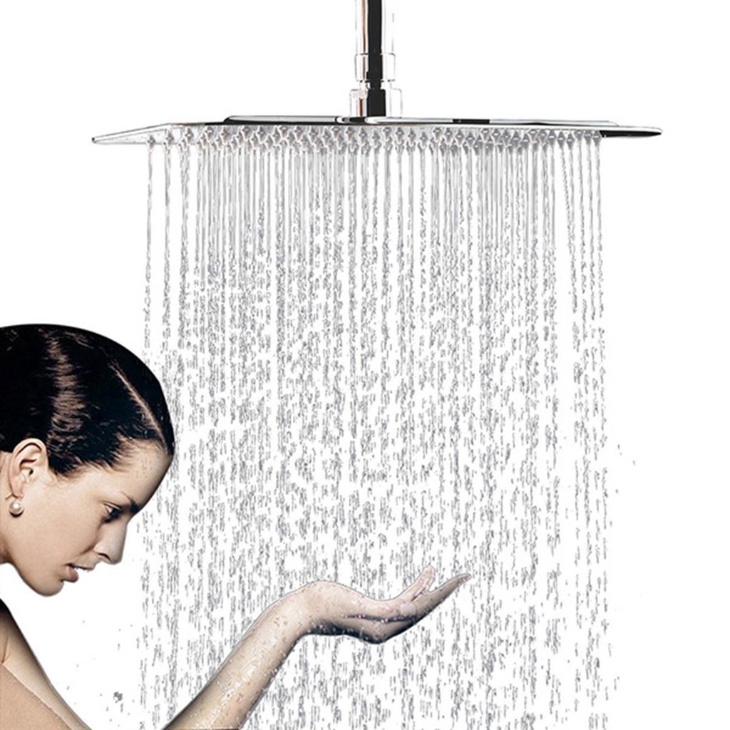 Nickolas1 Kepala Shower Tekanan Tinggi Besar Stainless Steel Overhead Rainfall Keran Air Nozzle