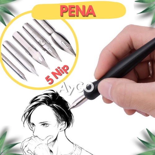 PENA KALIGRAFI / PEN ANIME / PEN TIP PEN SET CALLIGRAPHY DRAWING KIT TOOL