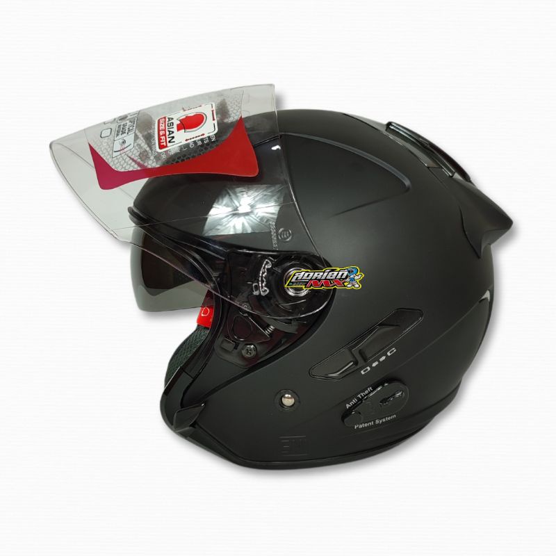 HELM KYT GALAXY FLAT R BLACK DOFF ORIGINAL HELM TOURING KYT HELM DOUBLE VISOR KYT GALAXY FLAT VISOR-3