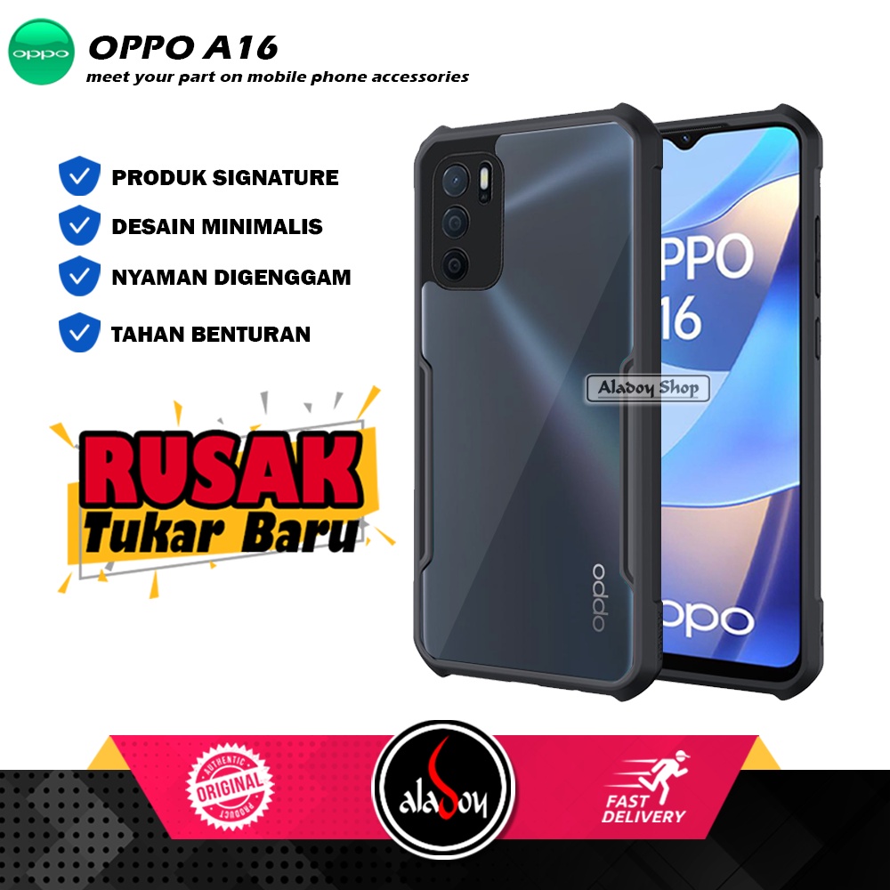 Case Oppo A16 Armor Fusion Shockproof Transparent Premium Casing