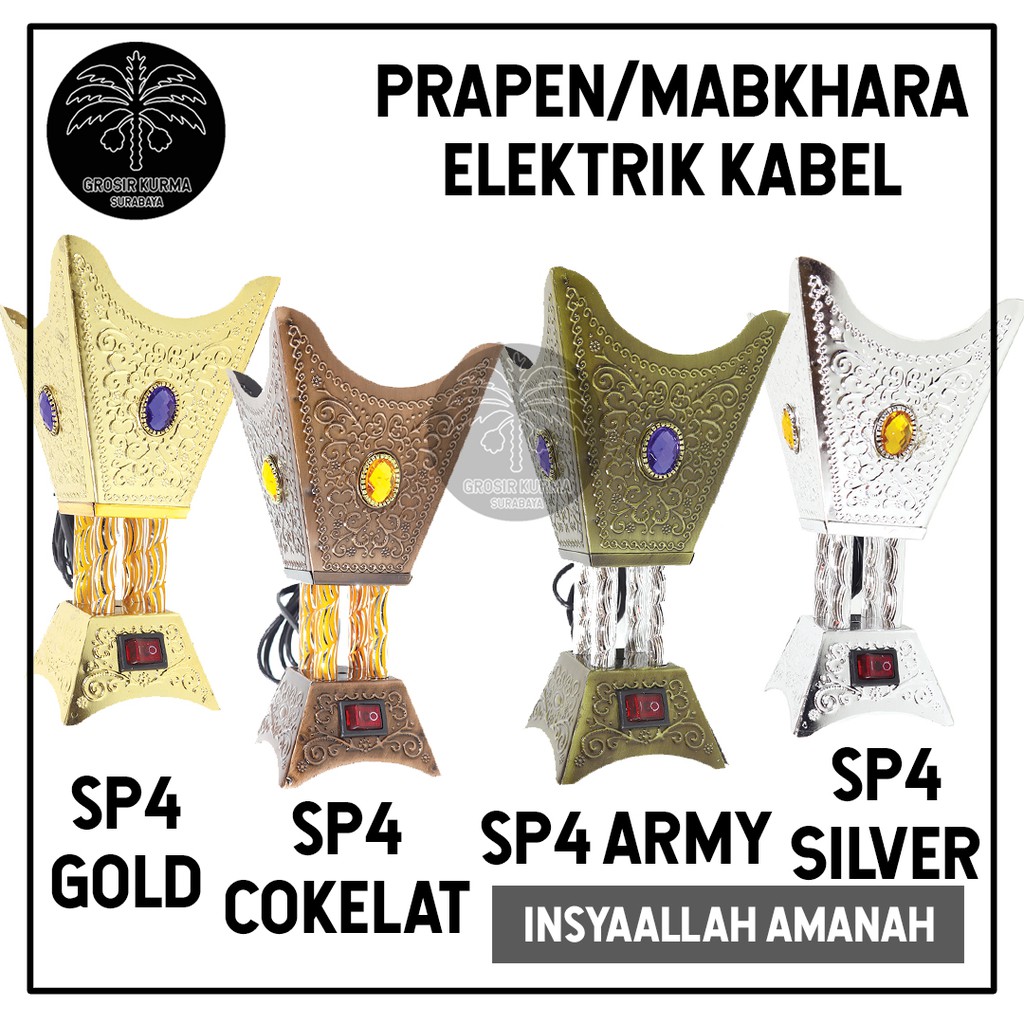 Paket PRAPEN ELEKTRIK KABEL + DUPA BUKHUR SALWA ODOUR Oud Premium Aroma Gaharu Kalimantan Miniatur Timur