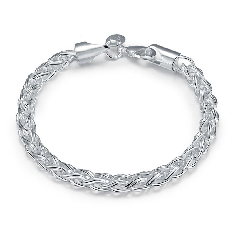 [Ready Stock]Fashion Silver Plated Creative Bracelet Simple Silver Bracelet