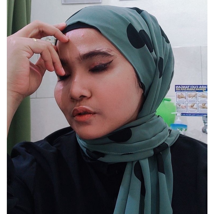 pasmina Melayu polkadot