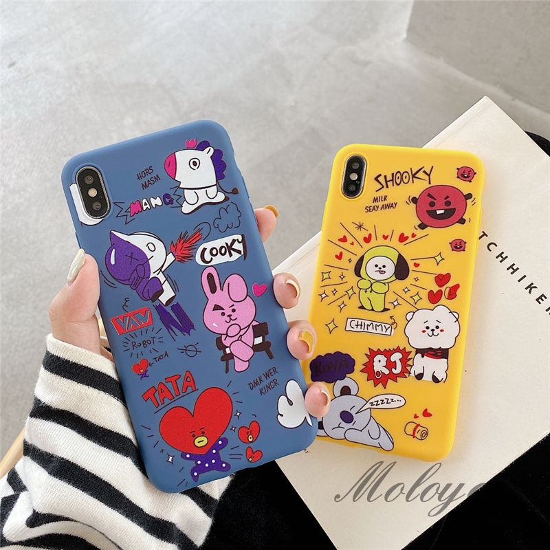 Casing Soft Case Motif Kartun BTS bt21 untuk vivo Y20 Y20i