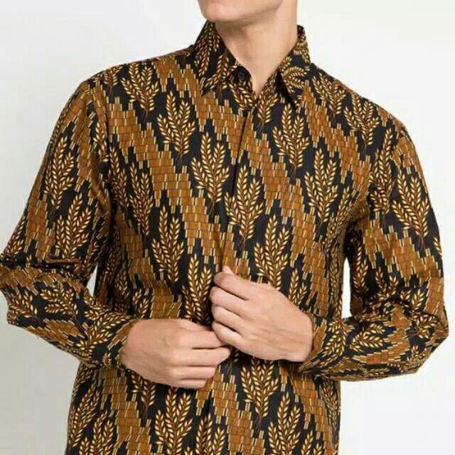 Couple Ayah Anak Kemeja Batik Sogan Liris