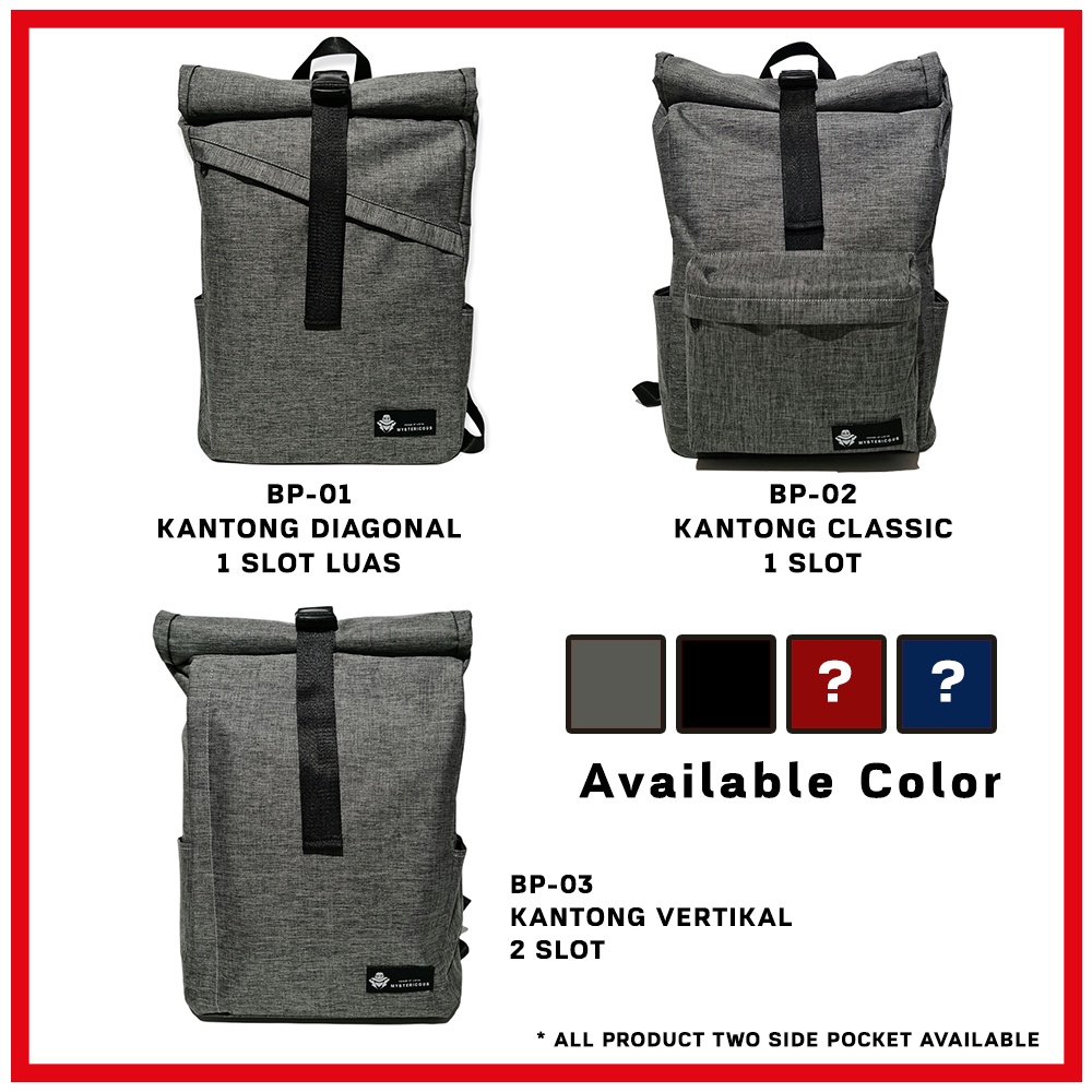 DT-01 Tas Ransel Kerja/Sekolah Backpack Dewasa Laptop Minimalis - Dual Tone