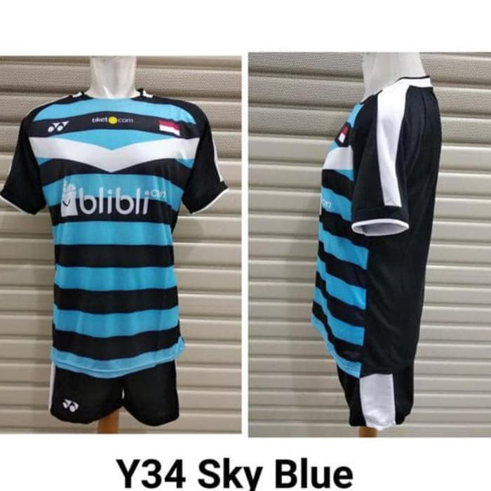 Baju Kaos Setelan Badminton Dewasa Yonex Y.34 Biru