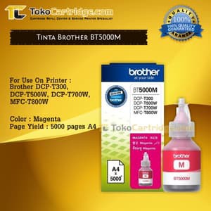 Tinta Printer Brother Original BT5000M BT5000 BT 5000 Magenta Refill Ink DCP T300 T500W T700W T800W