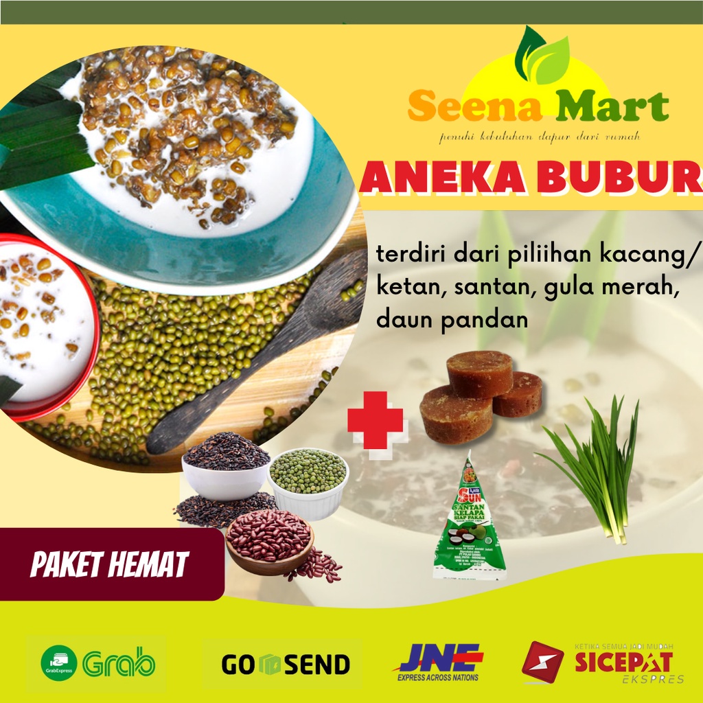 

Paket Masak Hemat Bubur Kacang Hijau Ketan Hitam Bubur Kacang Merah Bubur Santan