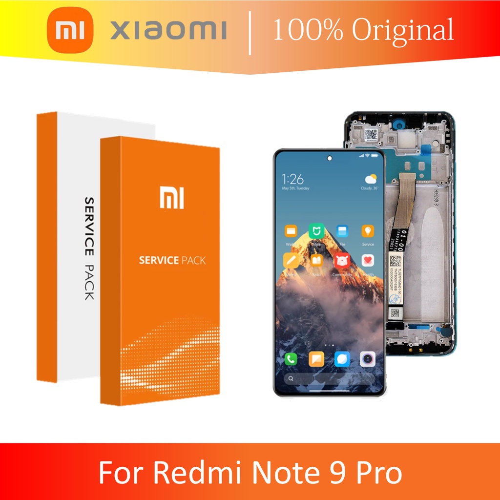 [ CHECK.ID ] LCD + FRAME XIAOMI REDMI NOTE 9 PRO ORIGINAL SERVICE PRODUCT