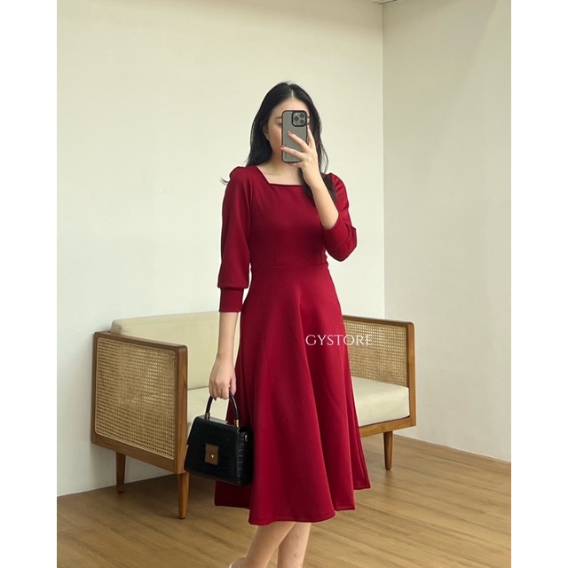 Swan Dress | Midi Dress | Korean Dress