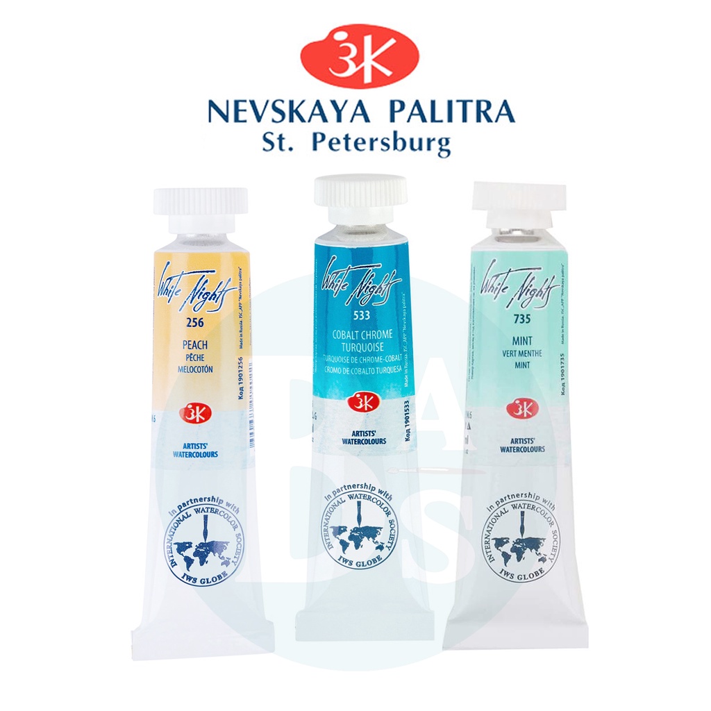 

Nevskaya Palitra Watercolours 10 ml Tube Part B - White Night