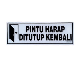 Acrylic Sign Papan Tanda Pintu  Harap Ditutup Kembali   Acrylic Sign Papan Tanda Pintu  Harap Ditutup Kembali