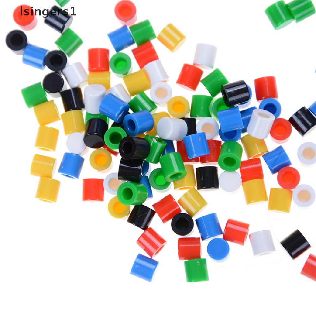 (lsingers1) 100pcs / lot Tutup Tombol Tekan Tactile 6x6mm Bahan Plastik