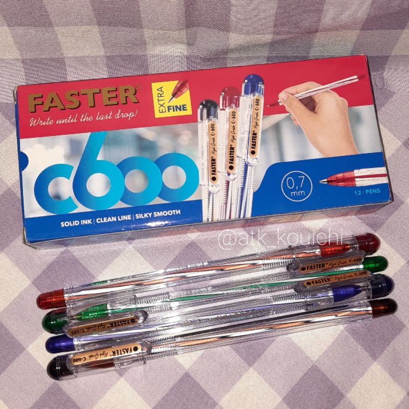 

PULPEN FASTER C600 0.7mm | PEN FASTER BEST SELLER ECER GROSIR HARGA TERBAIK | PULPEN HITAM MERAH BIRU