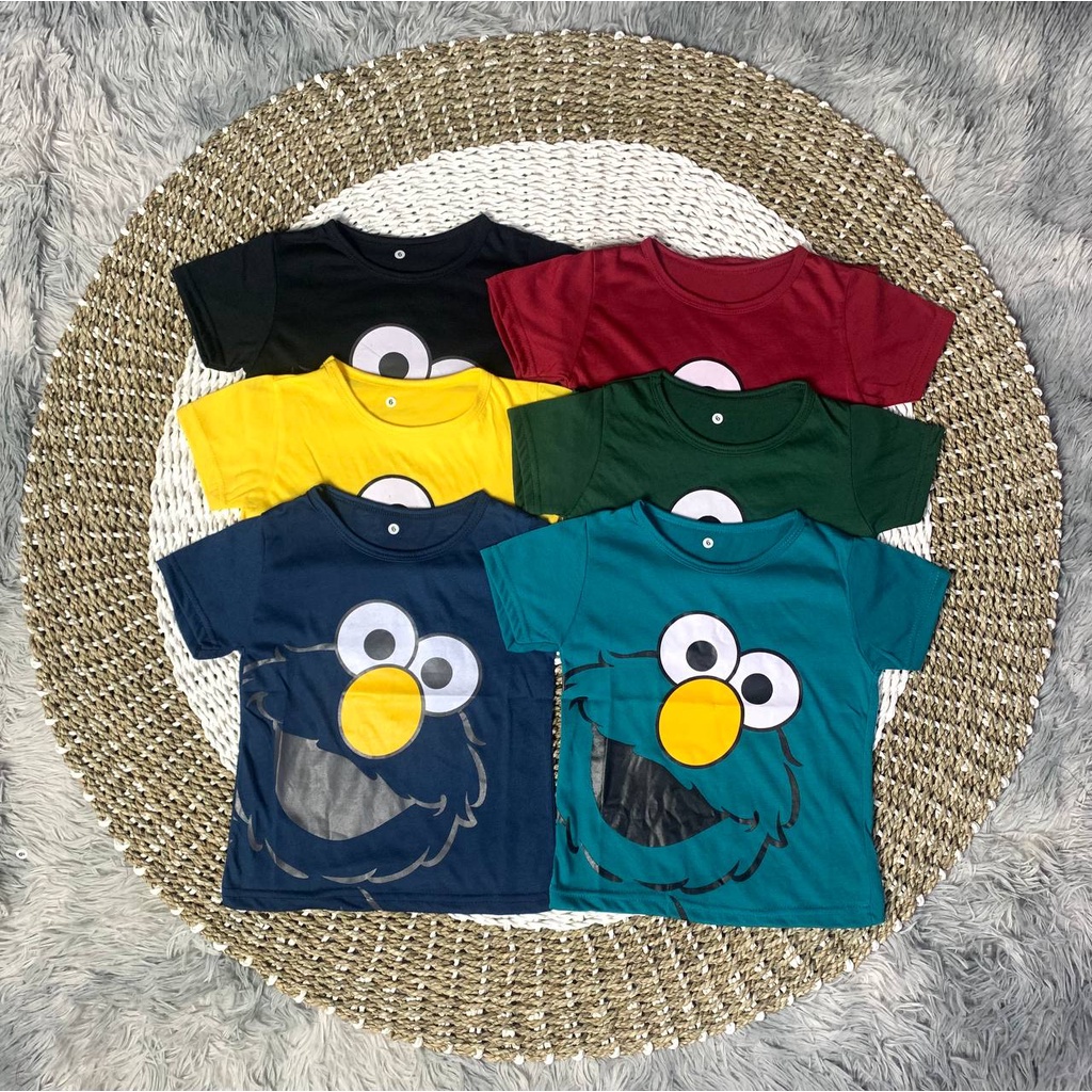 BAJU ANAK / KAOS DISTRO ANAK LAKI LAKI ANAK PEREMPUAN/ RAINBOW/ UNISEX / BAJU MOTIF Elmo