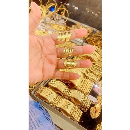 cincin motif emas lapis 999