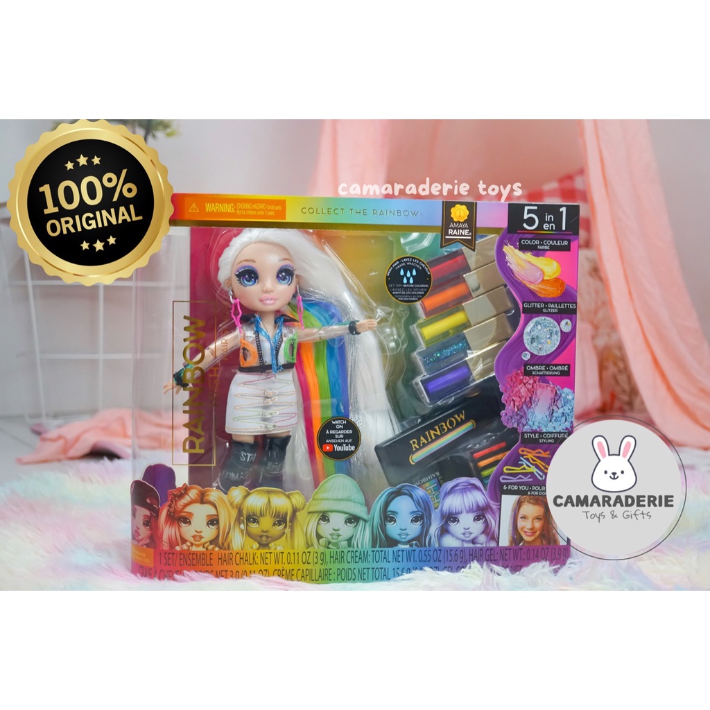 Rainbow High Hair Studio –Create Rainbow Hair with Exclusive Doll. Boneka Rainbow High Original