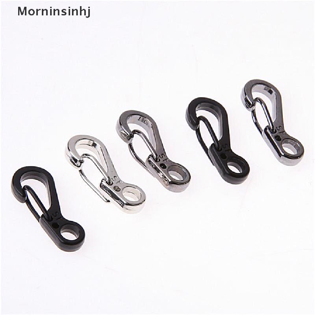 Mornin 5pcs Mini Spring Cord Buckle Gesper Snap Hook Carabiner Gantungan Kunci Gunung id