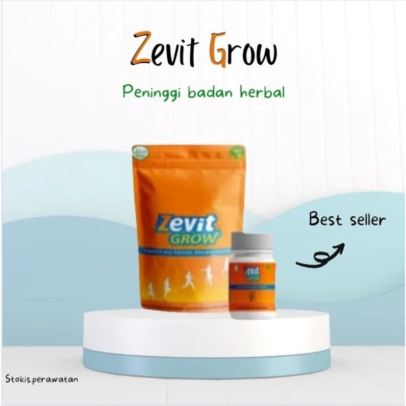 Zevit Grow SUPLEMEN PENINGGI BADAN HERBAL ALAMI || ZEVIT PENINGGI HERBAL || CAPSUL ZEVIT GROW || ZEV