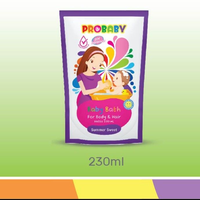 PROBABY Baby Bath for Body &amp; Hair Refill 230ml Wash 230 ml Sabun Cair Bayi