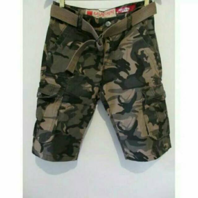 Celana Pendek Loreng Cargo Elite Army Import