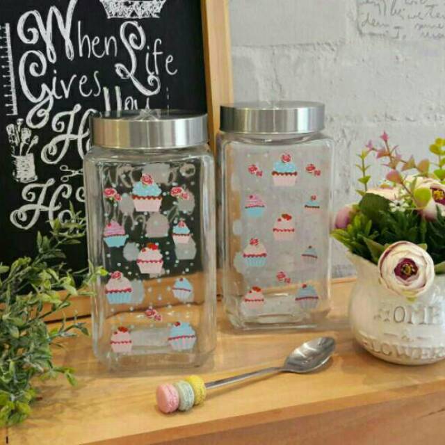 Toples kue kering. Toples kaca. Toples lucu. Toples unik. Toples shabby