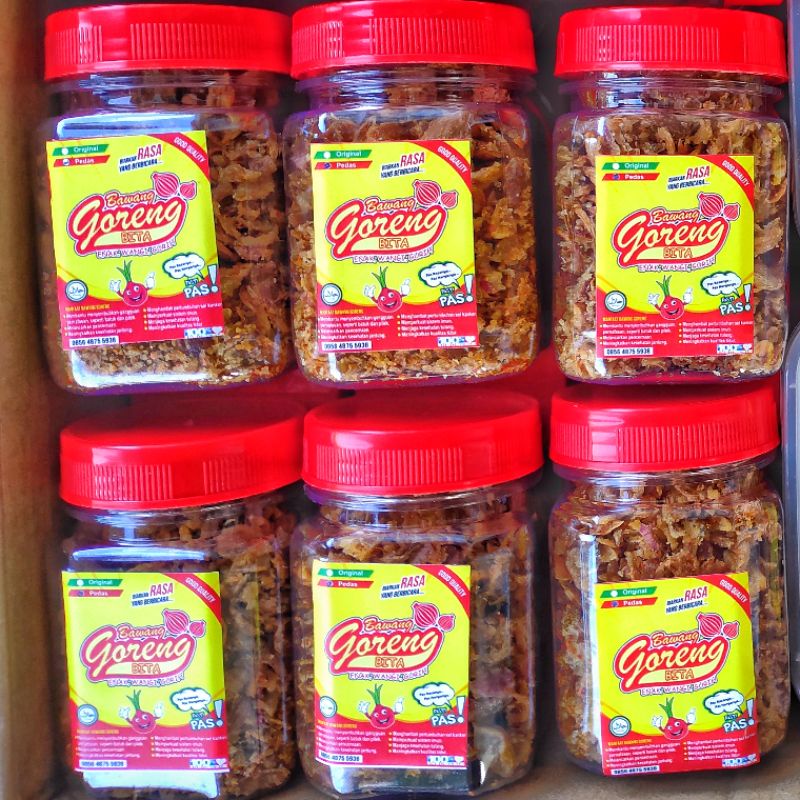 

Bawang Goreng Bita,Crispy Beda Dari Yang Lain.Cocok Untuk Lauk & Camilan.Netto : 50 gram.