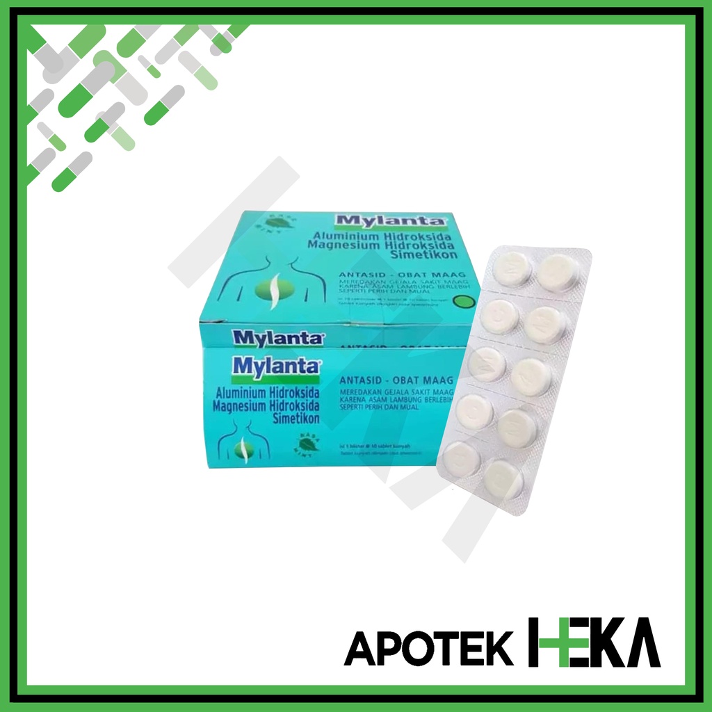 Mylanta Tablet Obat Maag Kembung Box isi 10x10 Tablet (SEMARANG)